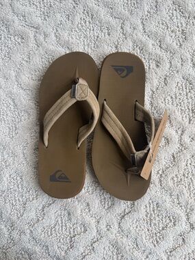 Quiksilver boys Carver Suede Fixed Strap Kids Flip Flop Youth Sandal